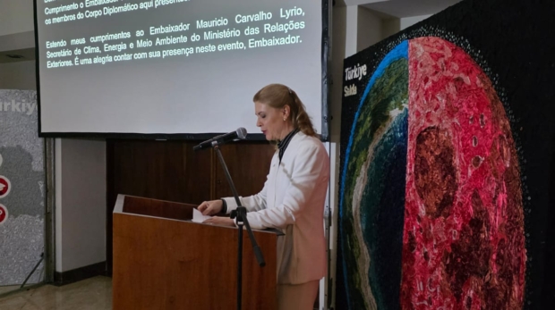 Autoridades e representantes internacionais participam de evento na Embaixada da Turquia em Brasília sobre o Dia Internacional do Resíduo Zero. Foto:. Divulgação