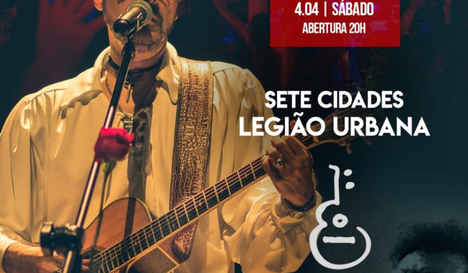 Banda Sete Cidades leva ao palco os grandes sucessos da Legião Urbana em noite especial de rock nacional em São Miguel Paulista. Foto; Divulgação