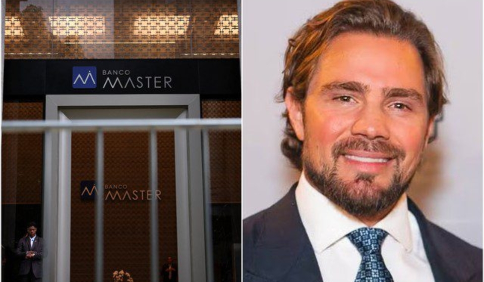 Fachada do Banco Master na Faria Lima e Daniel Vorcaro — Foto: Amanda Perobelli/Reuters; Reprodução