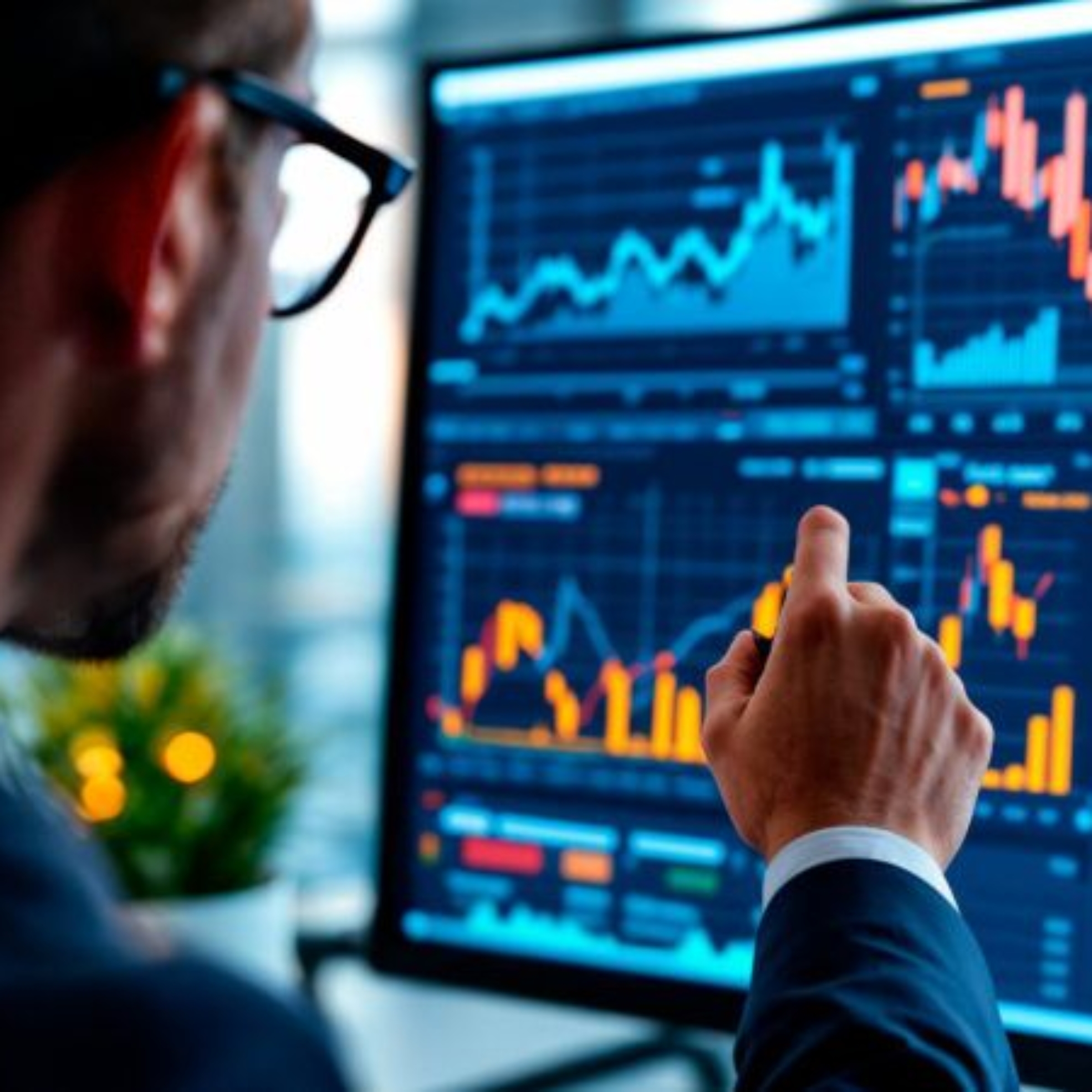 Homem de negócios observa atentamente uma tela de computador, simbolizando a transição do marketing tradicional de “Acionamento Positivo” para estratégias baseadas em modelos cognitivos e relacionamento digital eficiente. Foto: Divulgação