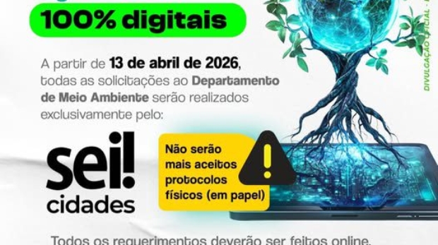 Prefeitura moderniza serviços e implanta atendimento digital no setor ambiental. Foto: Prefeitura De Vargem Grande Paulista - VGP (Redes Sociais/Reprodução)