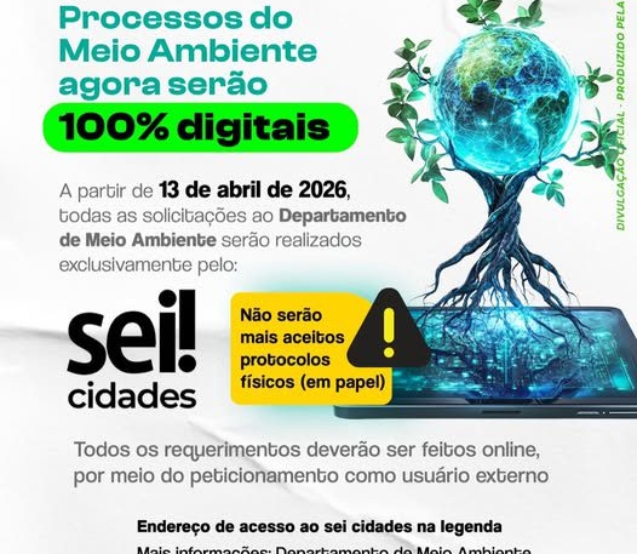 Prefeitura moderniza serviços e implanta atendimento digital no setor ambiental. Foto: Prefeitura De Vargem Grande Paulista - VGP (Redes Sociais/Reprodução)