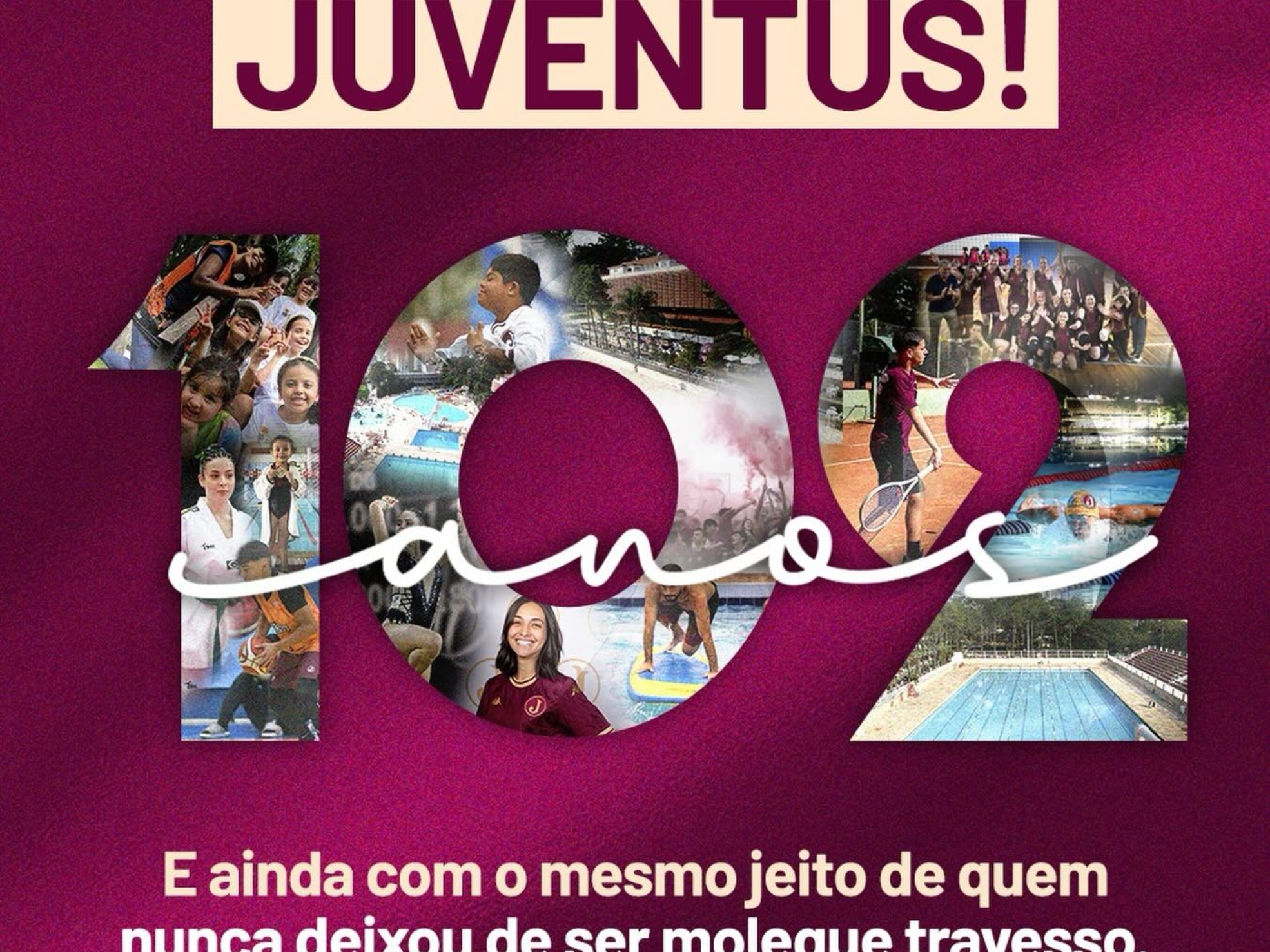 102 anos de espírito juventino. A história do Clube Atlético Juventus segue viva na Mooca, atravessando gerações e fortalecendo seu legado dentro e fora de campo. Foto: Clube Atlético Juventus (Redes Sociais/Reprodução)