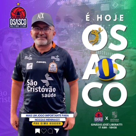 Carmônio Bastos convida a torcida para apoiar o Osasco Voleibol Clube em jogo decisivo. Crédito: Reprodução/Redes sociais de Carmônio Bastos
