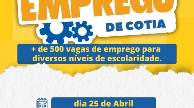 Feirão do Emprego de Cotia oferece vagas para diferentes perfis e reforça ações de geração de trabalho e renda no município.

Crédito: Foto: Prefeitura De Cotia (Redes Sociais/Reprodução)