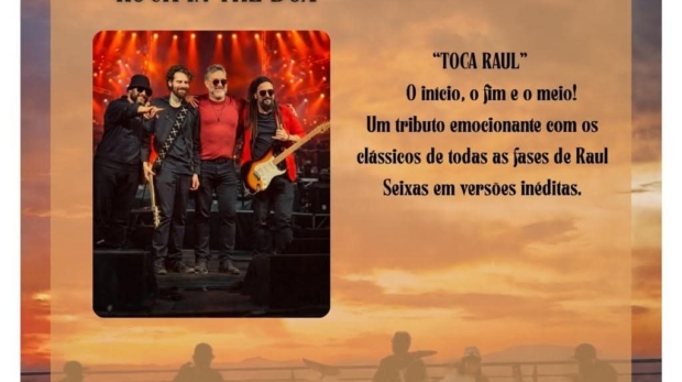Banda Rock in The Box se apresenta em tributo a Raul Seixas durante o projeto Pôr do Sol Musical em Araçariguama.

Crédito: Prefeitura De Araçariguama (Redes Sociais/Reprodução)