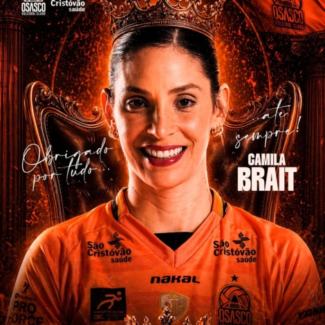 A líbero Camila Brait durante partida pelo Osasco Voleibol Clube, equipe pela qual construiu uma trajetória de 18 anos no voleibol brasileiro.

Crédito: Divulgação / Osasco Voleibol Clube