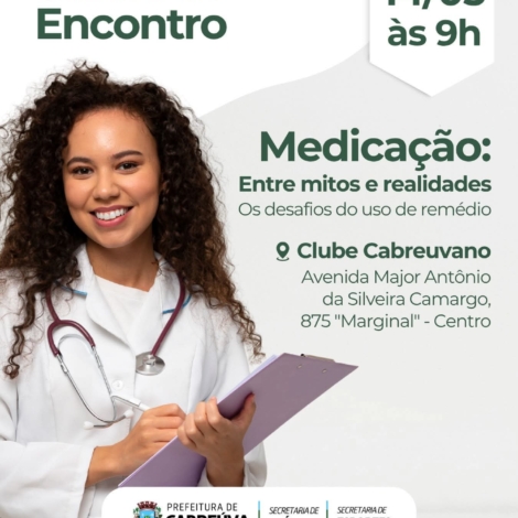 Participantes se reúnem no Saúde de Encontro para aprender e tirar dúvidas sobre o uso seguro de medicamentos.

Crédito: Prefeitura De Cabreúva (Redes Sociais/Reprodução)