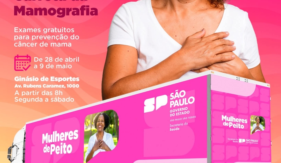 Carreta Mulheres de Peito realiza exames gratuitos de mamografia em Itapevi, reforçando a importância do diagnóstico precoce.

Crédito: Prefeitura De Itapevi (Redes Sociais/Reprodução)
