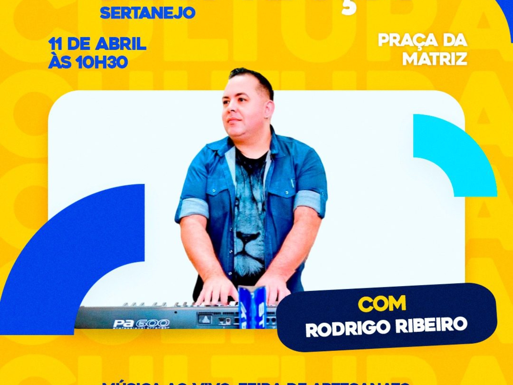 Arte de divulgação do evento Cultura na Praça convida a população de Mairinque para programação gratuita com música, artesanato e atividades para toda a família. Arte: Prefeitura De Mairinque