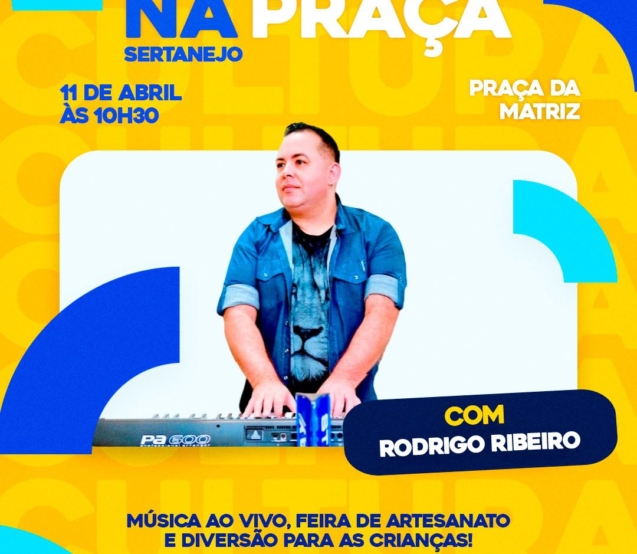 Arte de divulgação do evento Cultura na Praça convida a população de Mairinque para programação gratuita com música, artesanato e atividades para toda a família. Arte: Prefeitura De Mairinque