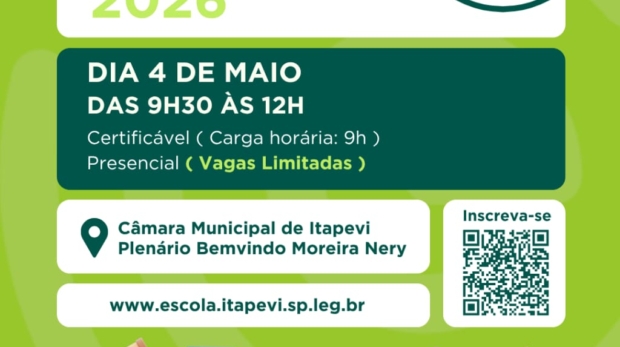 Seminário aborda desde regras eleitorais até o uso de inteligência artificial no processo democrático. Foto: Câmara De Itapevi