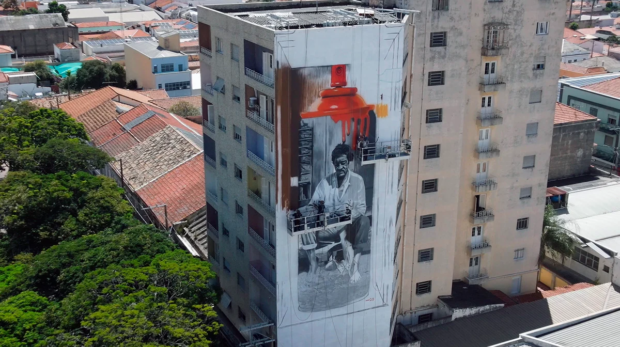 Obra assinada por Eduardo Kobra valoriza a cultura local e se torna novo atrativo turístico. Foto: Prefeitura De Itu