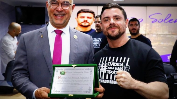 Vereador Alexandre Capriotti  e o Deputado Federal Delegado Bruno Lima. 

Créditos das Fotos: Ricardo Migliorini