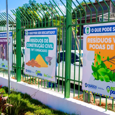 Ecopontos de Osasco passam a operar em horário ampliado para facilitar o descarte correto de resíduos e incentivar práticas sustentáveis na cidade. Imagens: Caio Henrique/Fernanda Cazarini/PMO