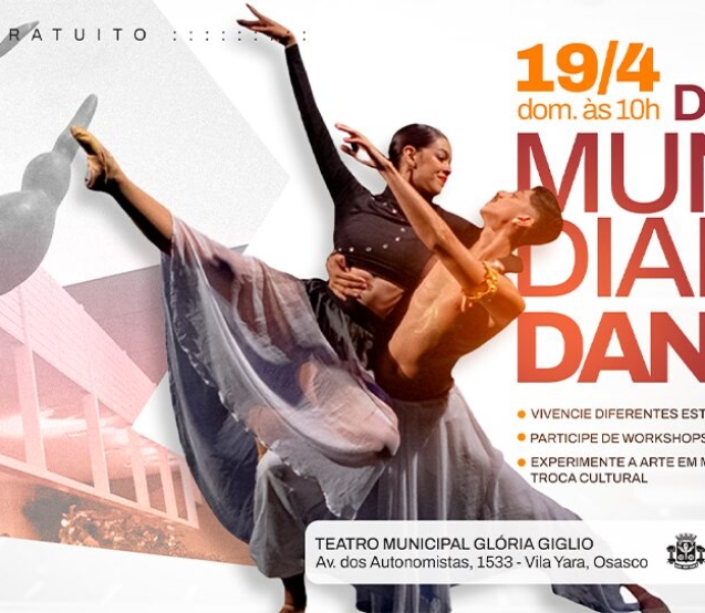 Apresentações reúnem bailarinos no Dia Mundial da Dança em Osasco. Foto: Divulgação