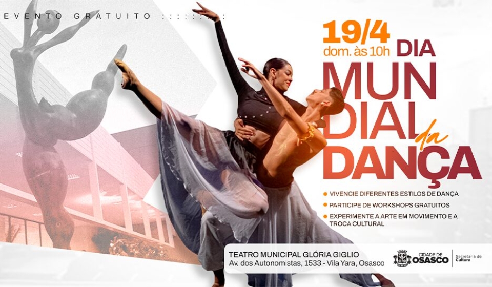 Apresentações reúnem bailarinos no Dia Mundial da Dança em Osasco. Foto: Divulgação
