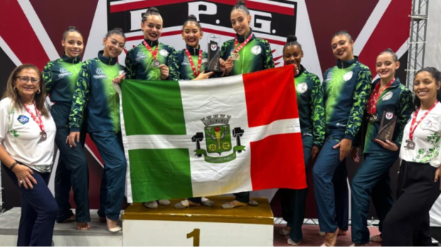 Equipe de ginástica rítmica de Osasco conquista medalhas e se destaca em competição estadual.

Crédito: Divulgação 