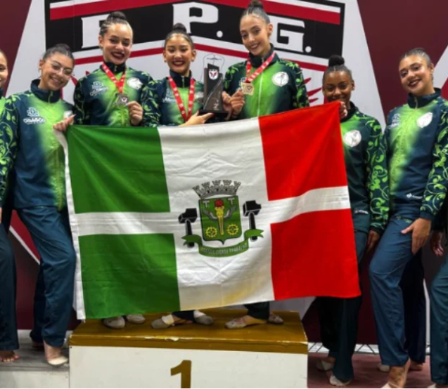 Equipe de ginástica rítmica de Osasco conquista medalhas e se destaca em competição estadual.

Crédito: Divulgação 