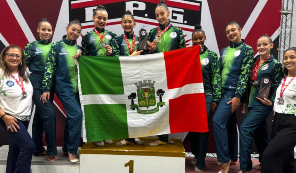 Equipe de ginástica rítmica de Osasco conquista medalhas e se destaca em competição estadual.

Crédito: Divulgação 