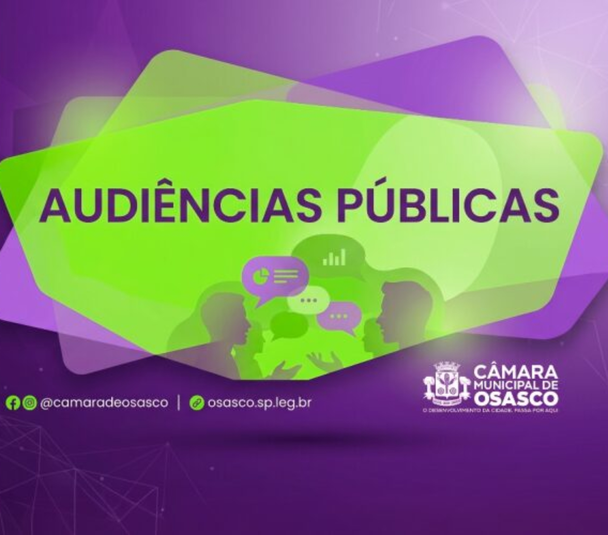 A Câmara Municipal de Osasco realiza na próxima segunda-feira (25), às 19h, no Plenário Tiradentes, uma Audiência Pública para debater questões relacionadas aos serviços de abastecimento de água no município.

Crédito: Câmara De Osasco