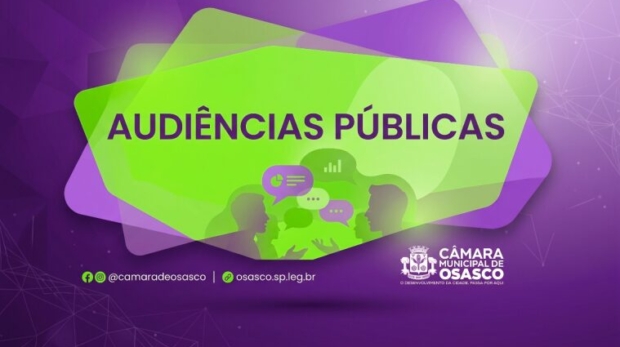 A Câmara Municipal de Osasco realiza na próxima segunda-feira (25), às 19h, no Plenário Tiradentes, uma Audiência Pública para debater questões relacionadas aos serviços de abastecimento de água no município.

Crédito: Câmara De Osasco