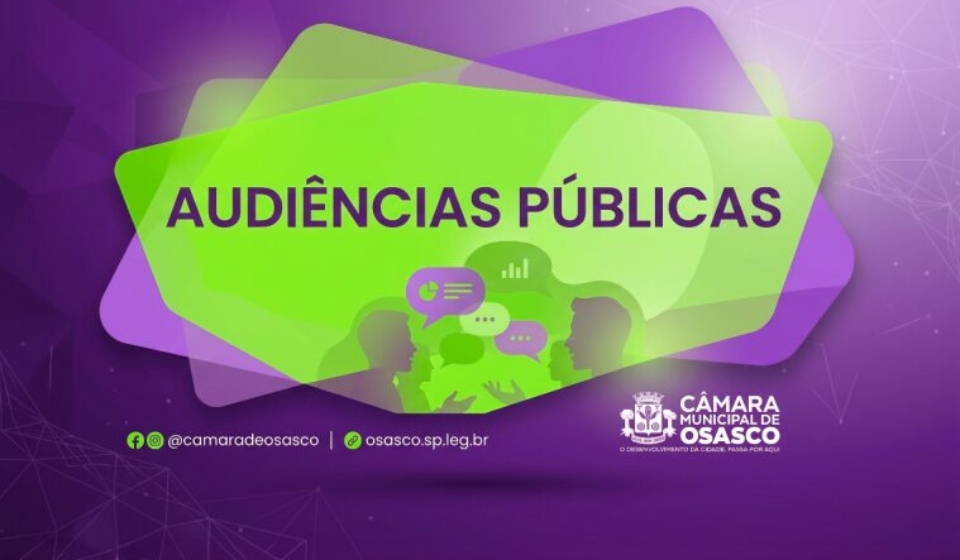 A Câmara Municipal de Osasco realiza na próxima segunda-feira (25), às 19h, no Plenário Tiradentes, uma Audiência Pública para debater questões relacionadas aos serviços de abastecimento de água no município.

Crédito: Câmara De Osasco