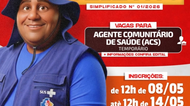 Processo seletivo na área da saúde abre inscrições em Jandira e busca novos Agentes Comunitários para atuação na cidade.

Crédito: Prefeitura De Jandira (Redes Sociais/Reprodução)