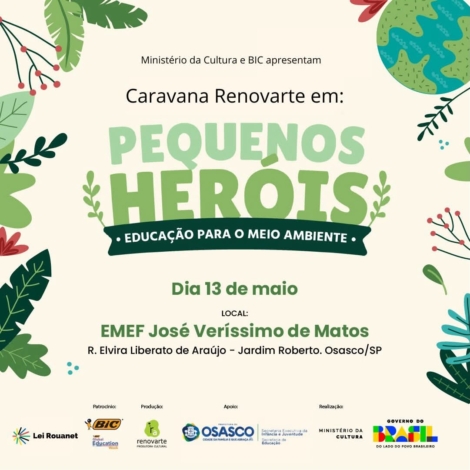 Caravana “Pequenos Heróis” leva educação ambiental e conscientização para escolas com atividades lúdicas e formativas.

Crédito: Secretaria Executiva Da Infância E Juventude - Prefeitura De Osasco (Redes Sociais/Reprodução)