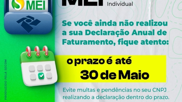 Prefeitura de Vargem Grande Paulista orienta microempreendedores sobre prazo da declaração anual obrigatória do MEI.

Crédito: Prefeitura De Vargem Grande Paulista - VGP (Redes Sociais/Reprodução)