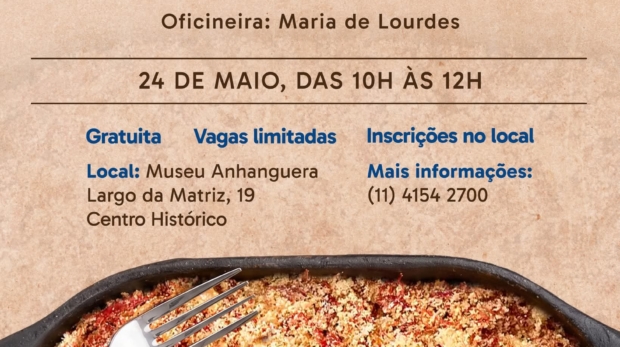 Museu Anhanguera recebe oficina especial de paçoca de carne-seca durante a Semana Nacional de Museus, valorizando a cultura caipira e as tradições gastronômicas de Santana de Parnaíba.
Crédito: Prefeitura De Santana De Parnaíba (Redes Sociais/ Reprodução)