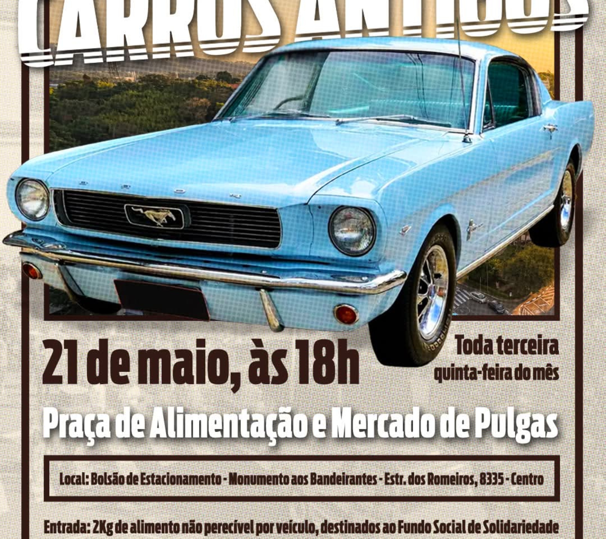 Nesta quinta-feira (21), acontece mais uma edição do Encontro Noturno de Carros Antigos, reunindo apaixonados por veículos clássicos em uma noite cheia de nostalgia, cultura automotiva e diversão para toda a família.

Crédito: Prefeitura De Santana De Parnaíba (Redes Sociais/Reprodução)