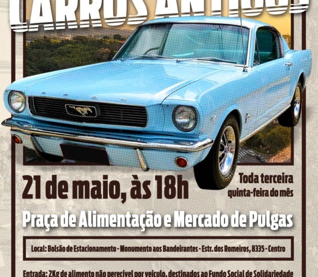 Nesta quinta-feira (21), acontece mais uma edição do Encontro Noturno de Carros Antigos, reunindo apaixonados por veículos clássicos em uma noite cheia de nostalgia, cultura automotiva e diversão para toda a família.

Crédito: Prefeitura De Santana De Parnaíba (Redes Sociais/Reprodução)