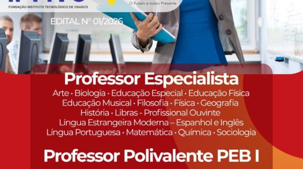 Cadastro reserva contempla especialistas, PEB I e áreas técnicas; inscrições começam em 11 de maio.

Crédito:  Instituto Mais (Redes Sociais / Reprodução)