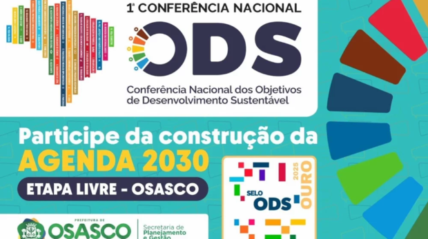 Osasco realiza 1ª Conferência Municipal dos ODS com foco na construção coletiva de um futuro sustentável.

Imagem: Divulgação