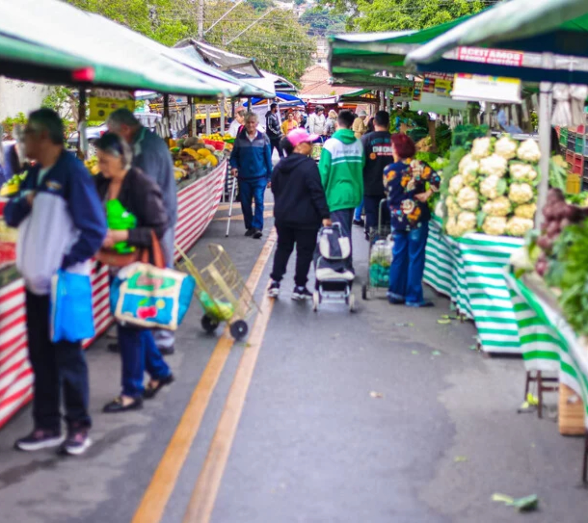 Primeiras feiras livres de Osasco começaram na década de 1950 com comerciantes utilizando carroças para vender produtos pelas ruas da cidade.

Crédito das fotos: Arquivo Secom / Arquivo Pessoal Família Aristides
