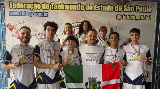Delegação osasquense conquistou oito medalhas no Campeonato Paulista de Taekwondo e classificou todos os atletas para a seletiva do Grand Slam SP 2026.

Crédito: Divulgação 