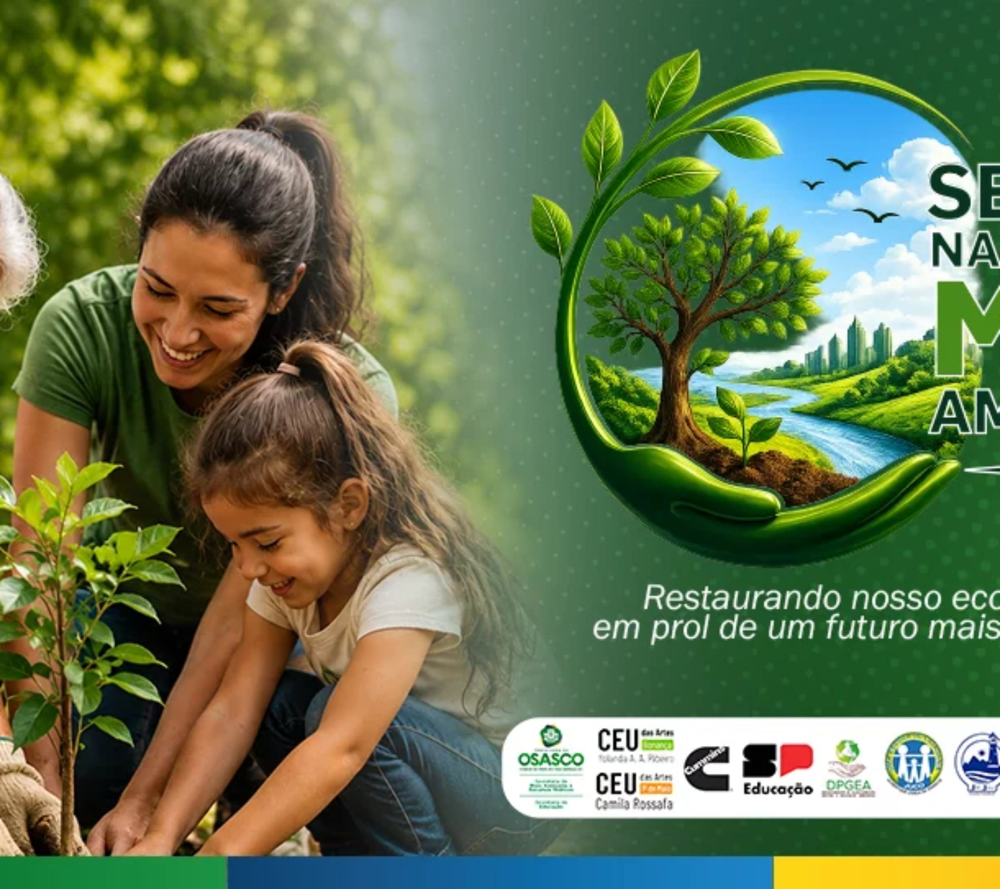 Programação da Semana do Meio Ambiente inclui palestras, revitalização de áreas verdes e atividades sustentáveis em diferentes regiões da cidade.

Crédito: Divulgação