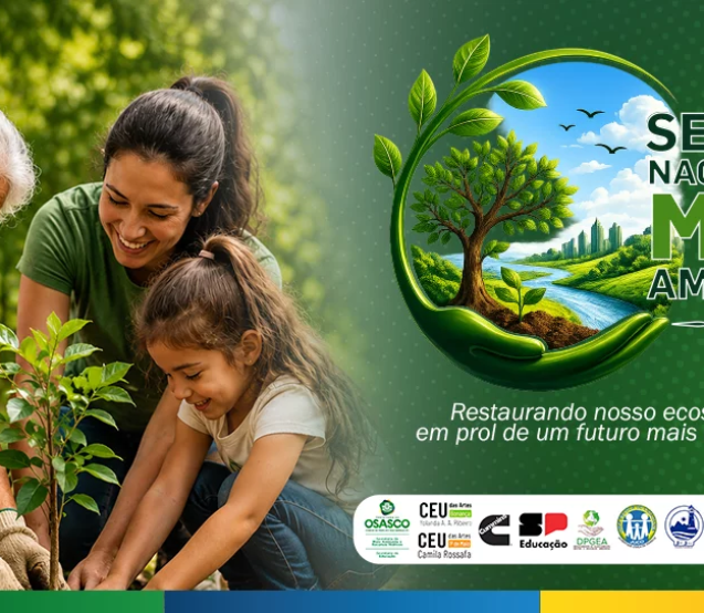 Programação da Semana do Meio Ambiente inclui palestras, revitalização de áreas verdes e atividades sustentáveis em diferentes regiões da cidade.

Crédito: Divulgação