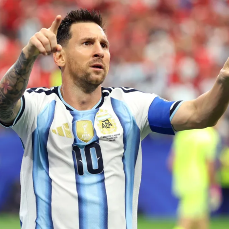 Messi comemora gol contra a Áustria  • Foto: Charlotte Wilson/Getty Images
