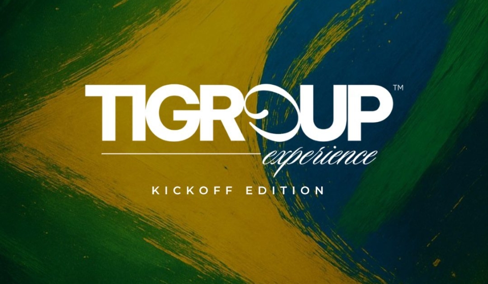 Identidade visual oficial do Tigroup Experience Kickoff Edition, plataforma criada para transformar marcas em experiências memoráveis por meio de eventos proprietários e conexões estratégicas.

Crédito: Arte Tigroup 