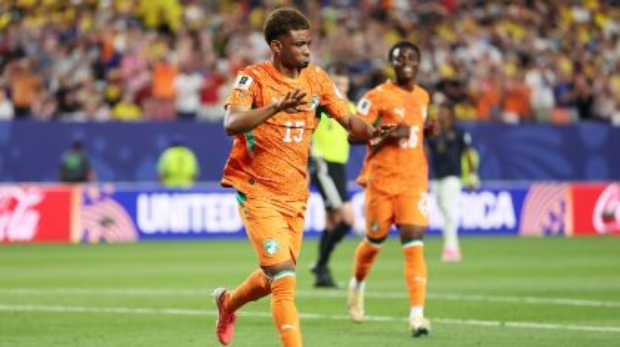 Amad Diallo celebrando o gol marcado contra o Equador, em jogo da primeira rodada da Copa do Mundo • Dan Mullan/Getty Images