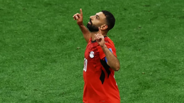 Mohamed Salah, do Egito, comemora gol contra a Nova Zelândia na Copa do Mundo
Imagem: REUTERS/Lee Smith