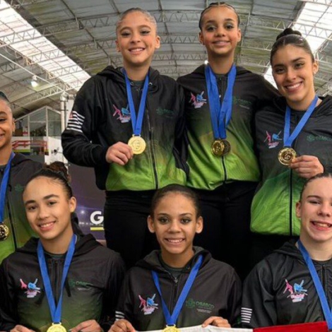 As ginastas de Osasco comemoram o excelente desempenho na II Etapa do Troféu Destaque Feminino 2026, com conquista do título por equipe e diversas medalhas individuais na competição realizada em São Bernardo do Campo.

Crédito: Divulgação