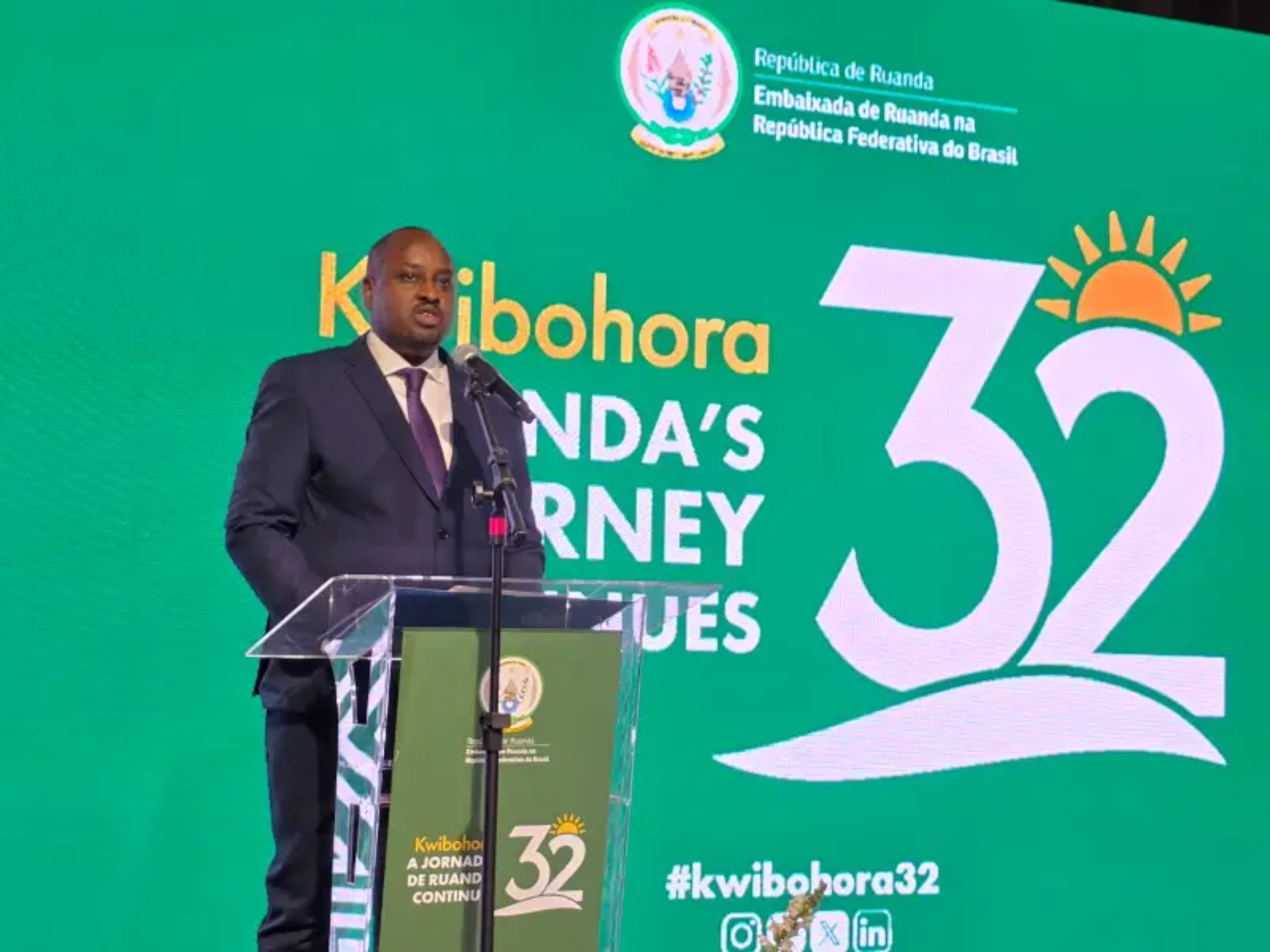 Ruanda celebra 32 anos da Libertação e reforça parceria estratégica com o Brasil.

Crédito: Divulgação