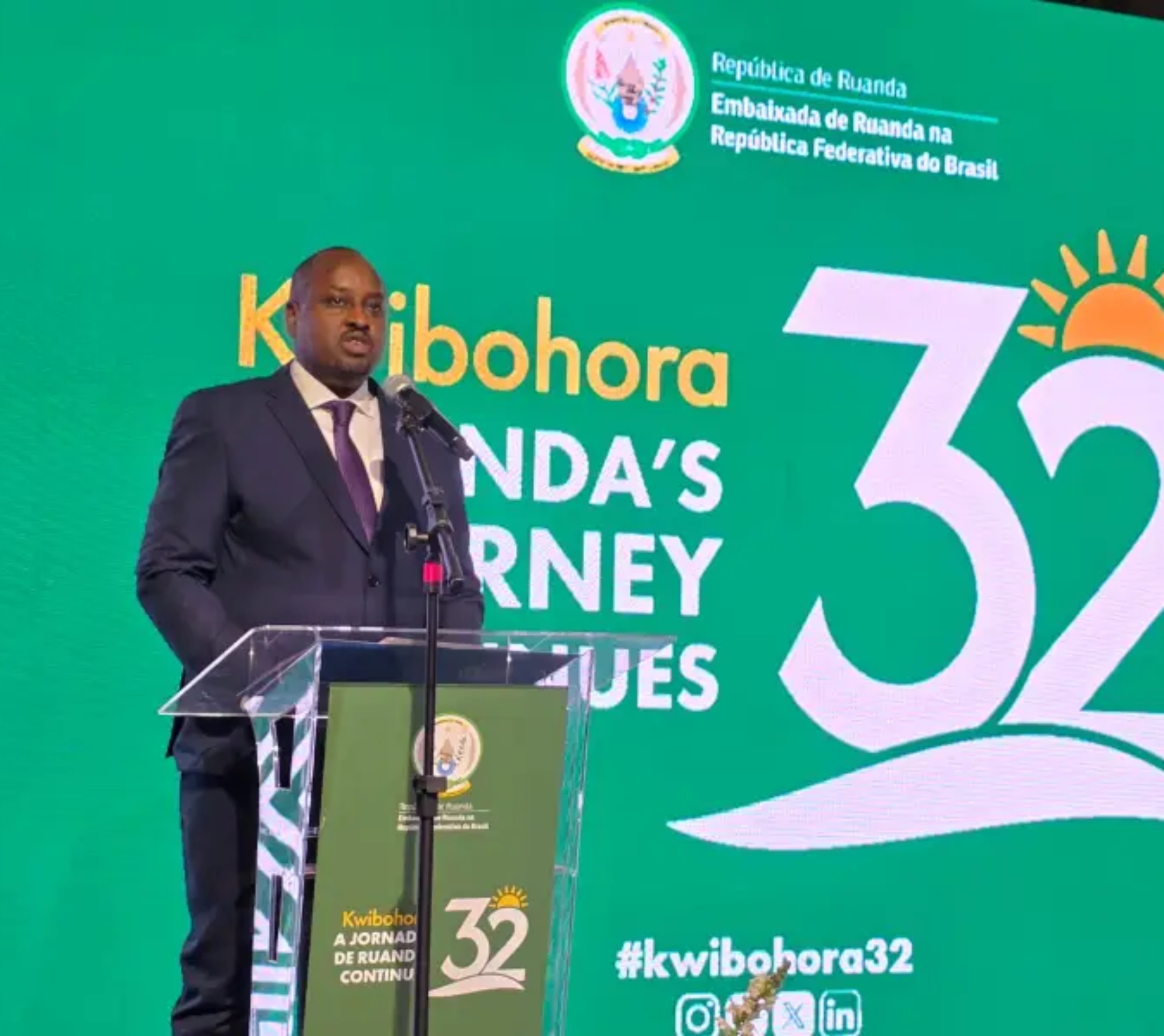 Ruanda celebra 32 anos da Libertação e reforça parceria estratégica com o Brasil.

Crédito: Divulgação