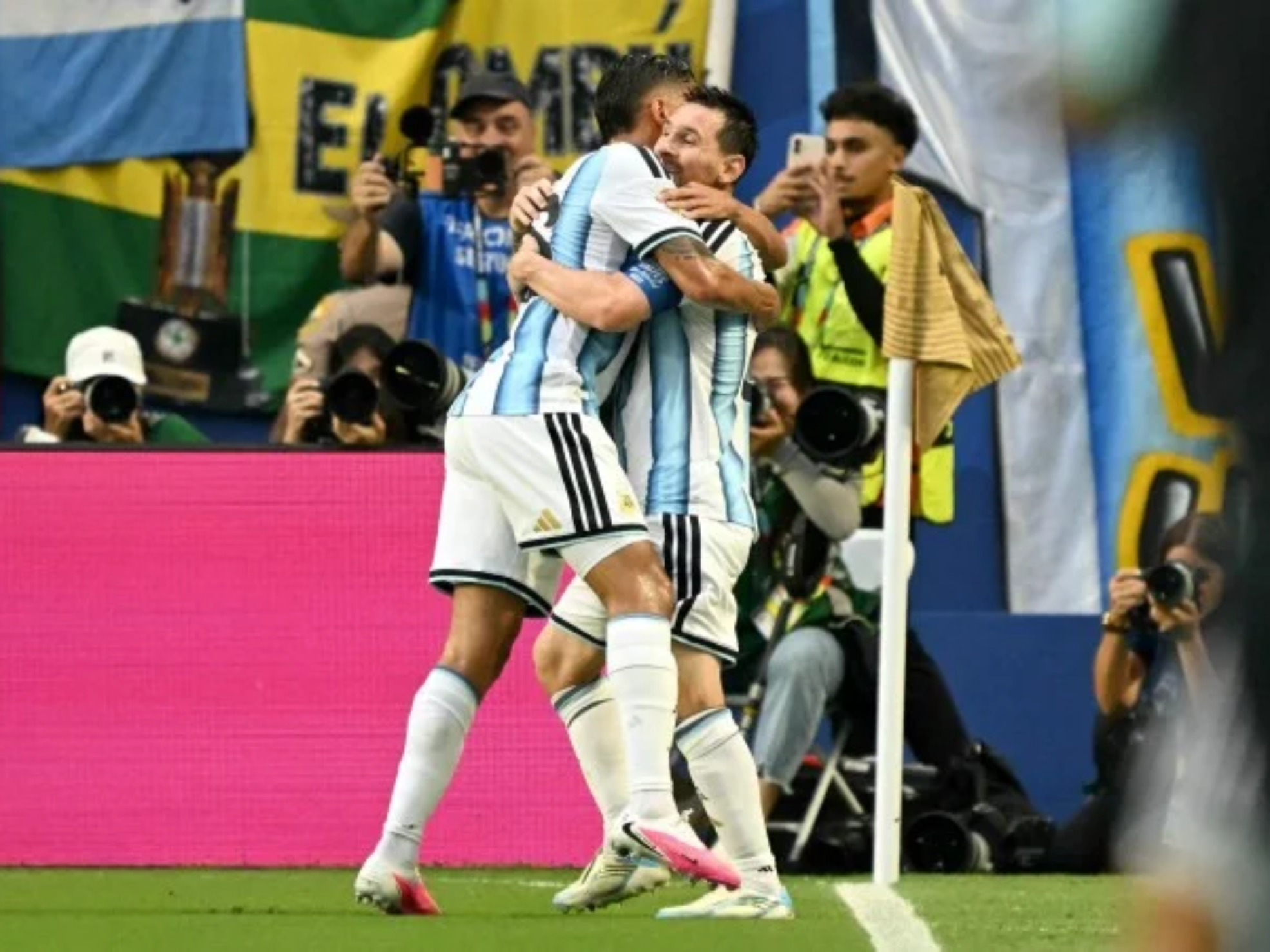 Messi comemorando gol da Argentina sobre Cabo Verde - (crédito: CHANDAN KHANNA / AFP) )
