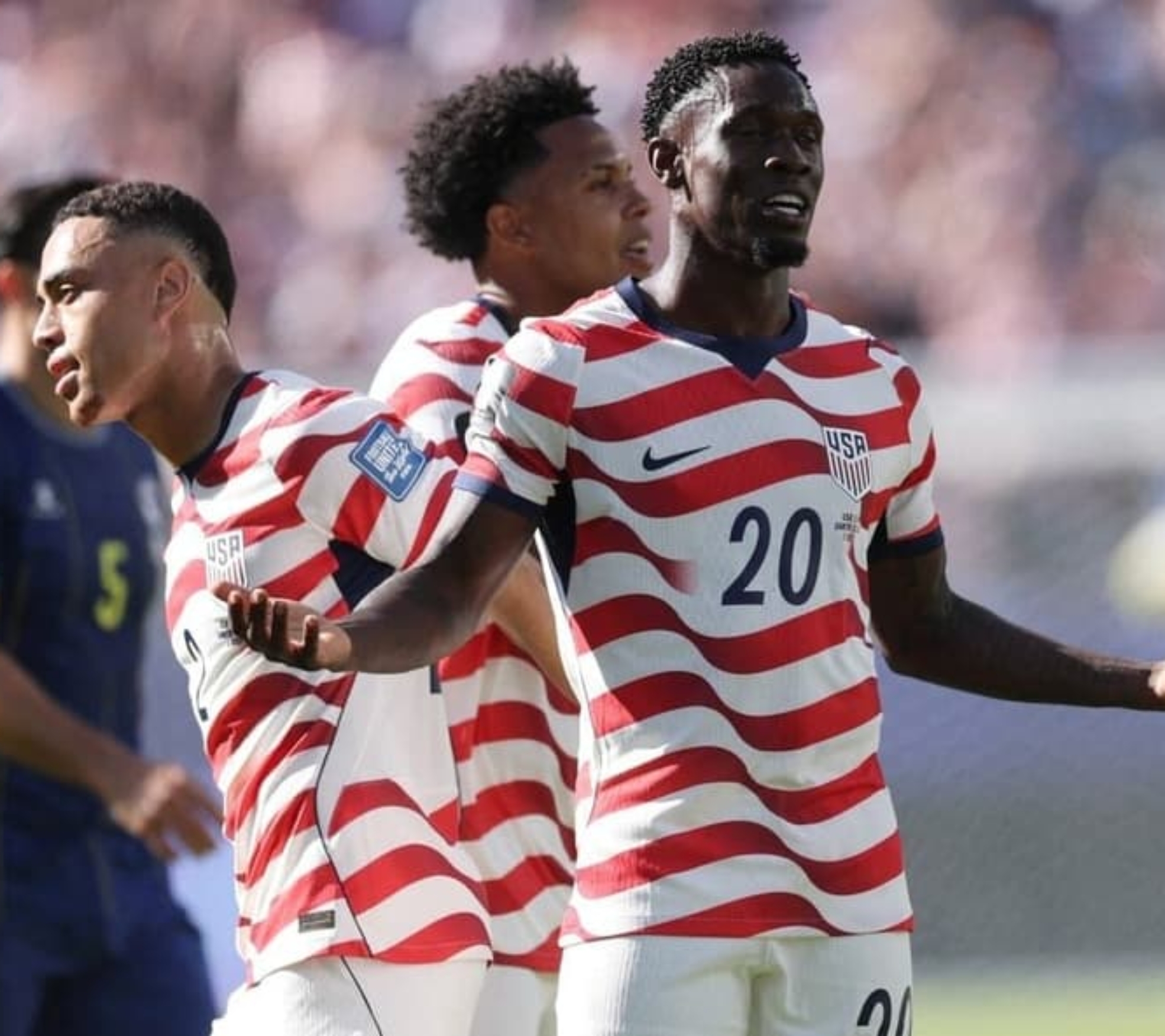 Balogun comemora gol em Estados Unidos x Bósnia (Foto: JAMIE SQUIRE / GETTY IMAGES NORTH AMERICA / Getty Images via AFP)
