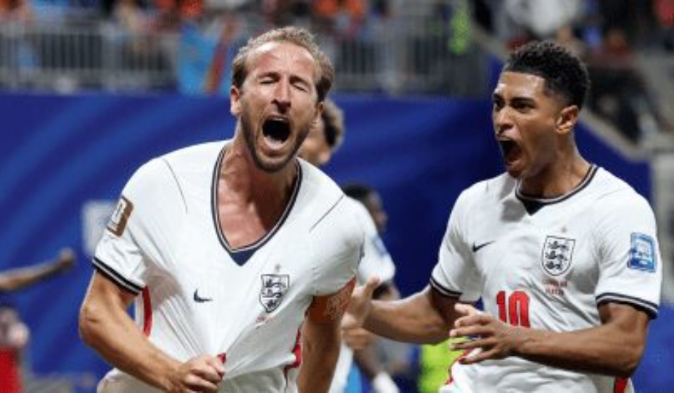 Comemoração de Harry Kane após gol de empate contra RD Congo • Divulgação/Fifa