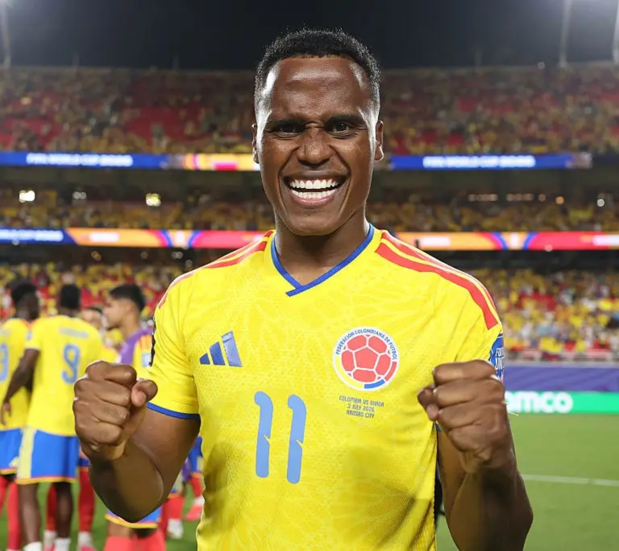 Jhon Arias comemora classificação (Michael Regan - FIFA/FIFA/Getty Images)